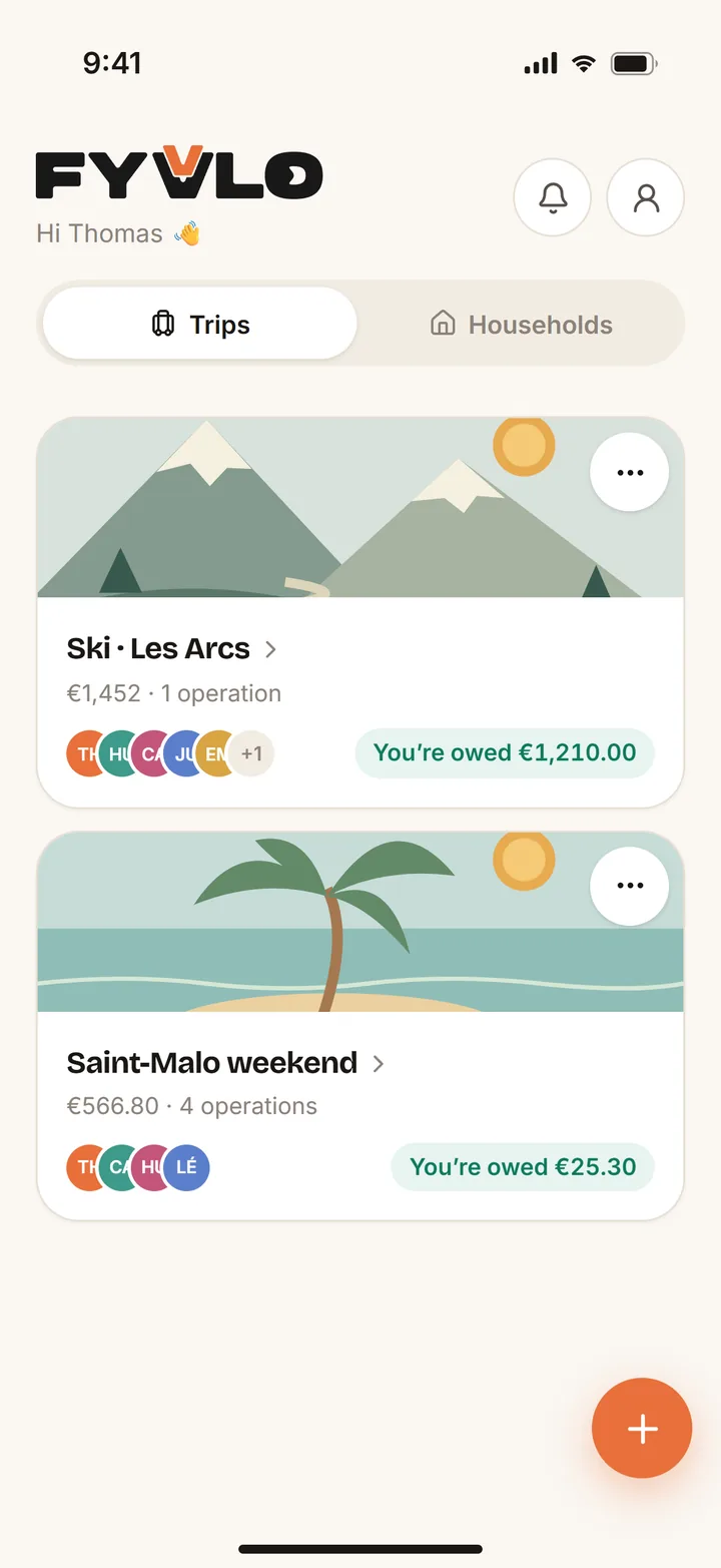 FYVLO’s home: your trips and what you’re owed.
