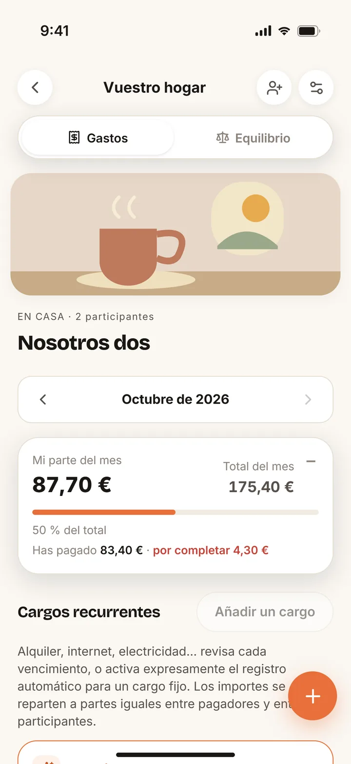 «Nosotros dos»: los gastos de la pareja, mes a mes.
